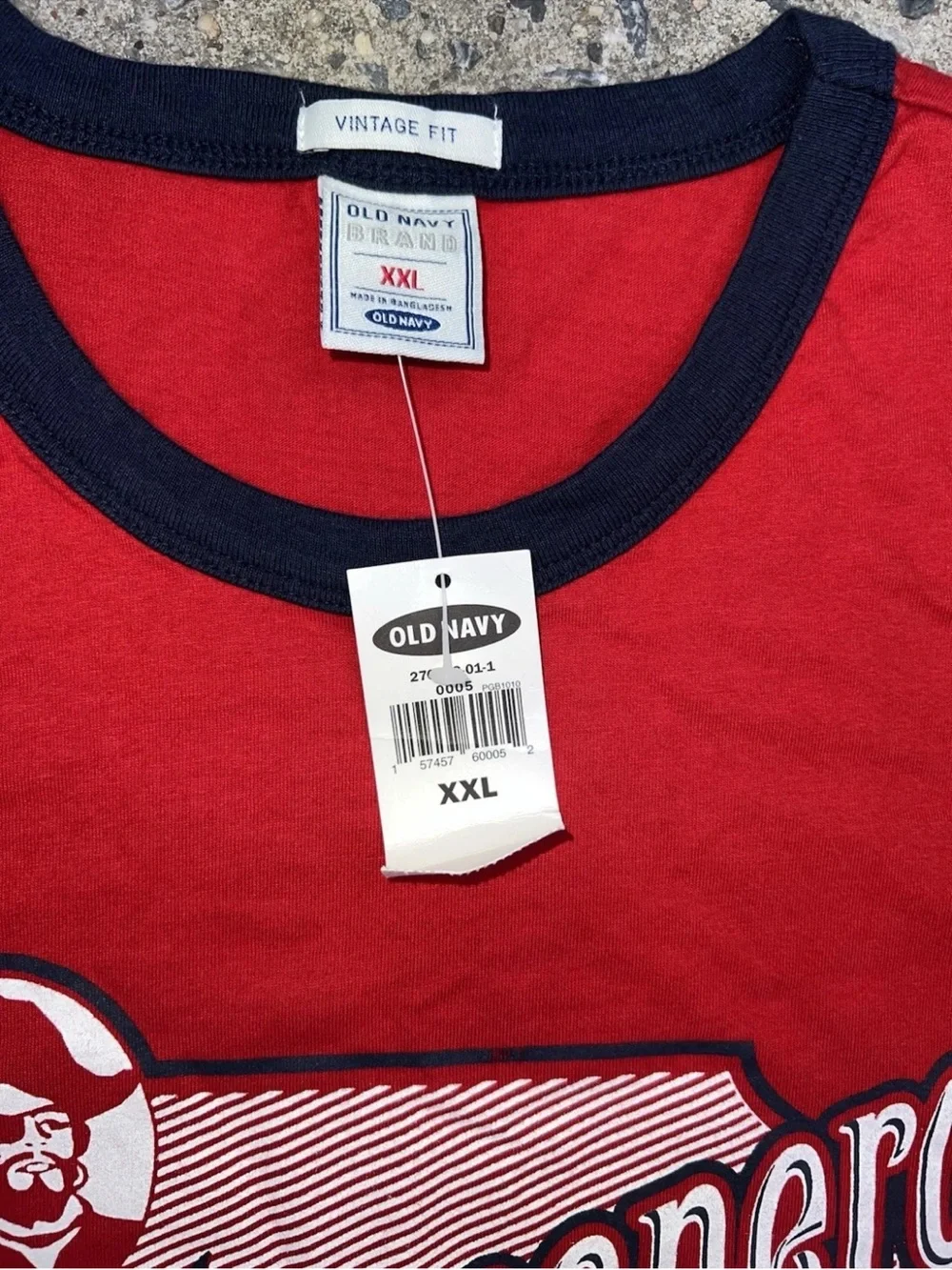 Vintage Old Navy Ringer‎ Shirt El Companero Spiced Rum Liquor Shirt 2XL NWT